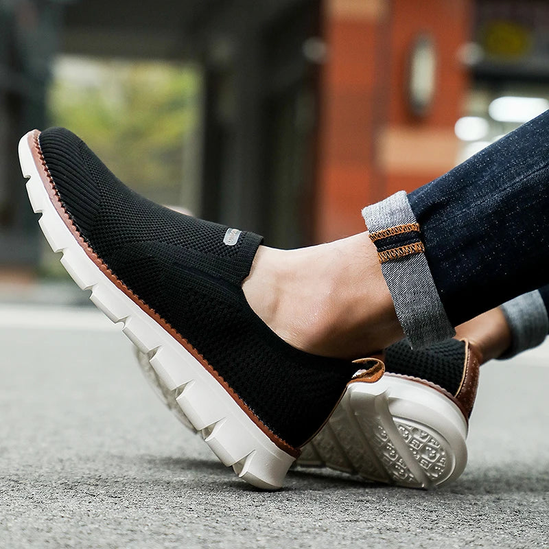 Lightweight slip-on design of Breeze Through Summer sneakers, perfect for easy wear during summer.