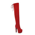 Detail of the high heel on Asumer boots, perfect for elevating your presence.