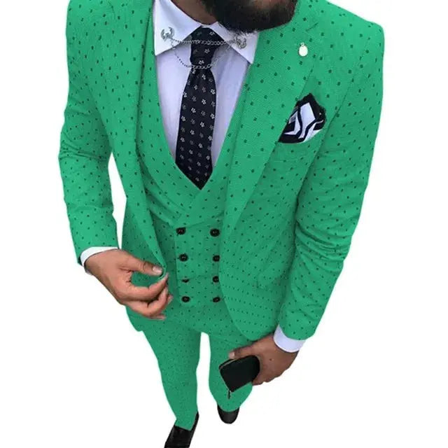 Close-up of the blazer's lapel, featuring sophisticated tailoring.
