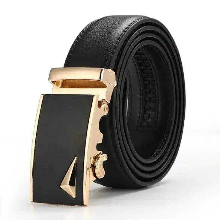 Men's automatic buckle belt with a smooth, stylish profile.