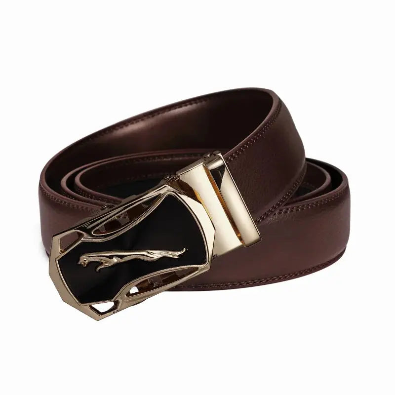 Durable and reliable black leather belt for daily use.