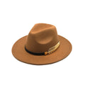 Timeless fedora hat in wool felt with decorative belt detail