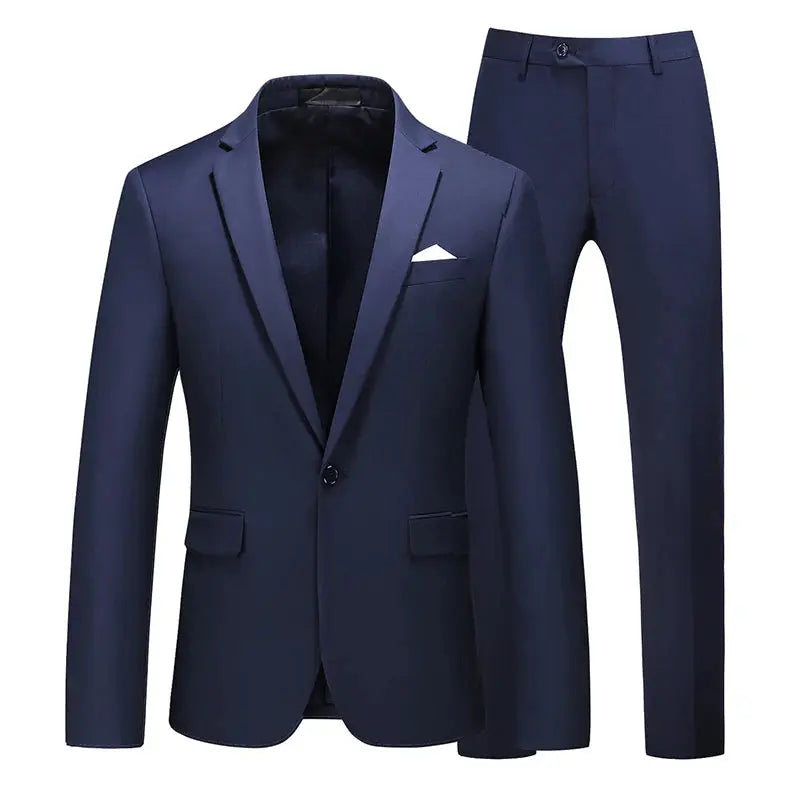 Slim fit black suit set with attention-commanding colors for a standout appearance.