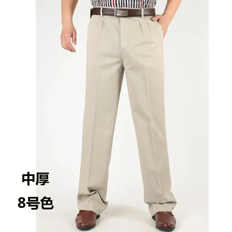 Men's business trousers in charcoal, designed for flexibility and style.