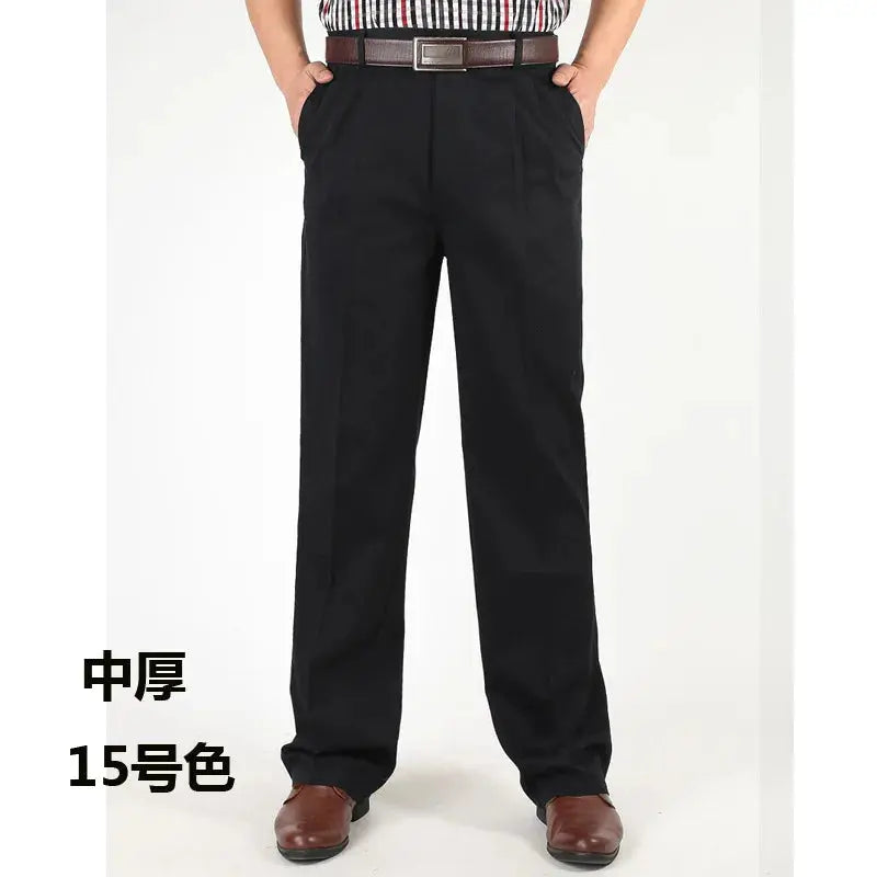 Flexible office wear: high-waist trousers with a crisp finish.