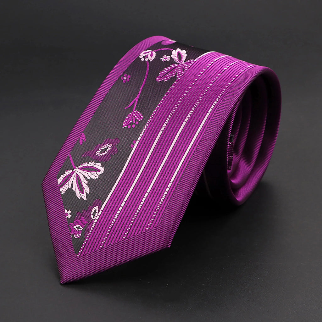 Elegant Midnight Blend Tie showcasing unique color fusion of purple and black.