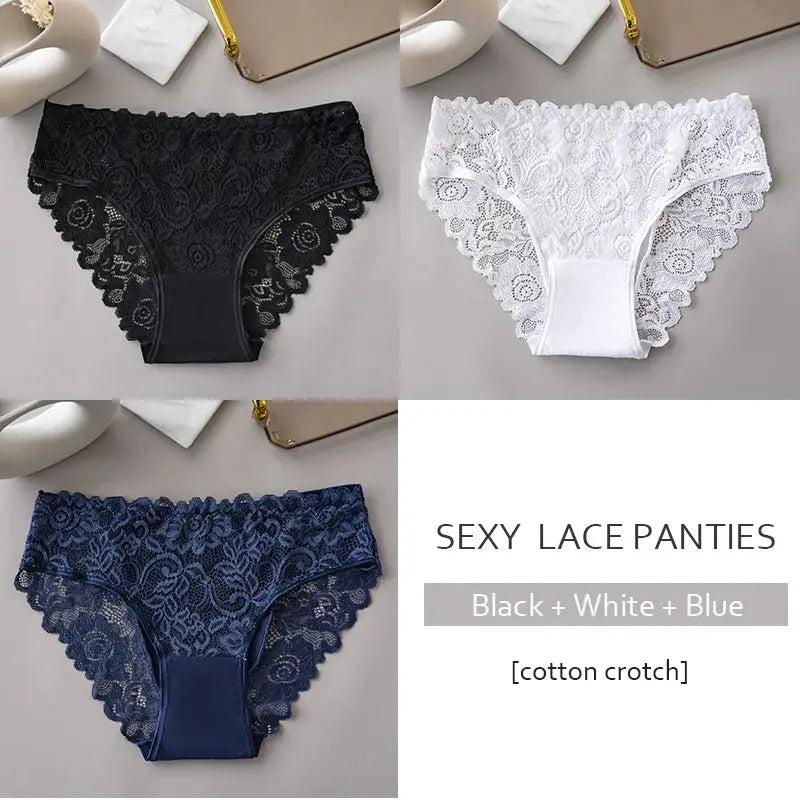 Elegant display of Whisper-Soft Lace Panties, combining sophistication with everyday comfort.