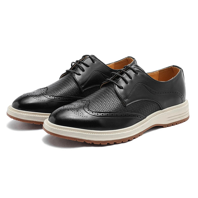 Modern lightweight derby shoes transitioning from office to weekend wear