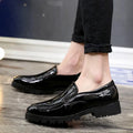 Back view of Midnight Gloss Loafers emphasizing their streamlined shape.