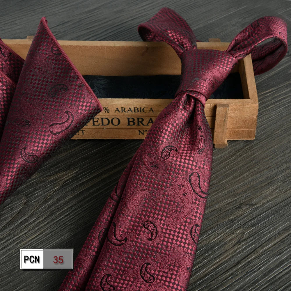 Matching scarf in wine-red adds an extra layer of elegance.