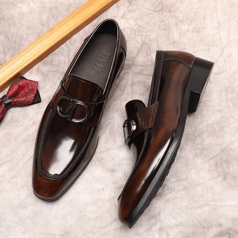 Command the Room loafers displayed with a formal outfit, perfect for upscale gatherings.