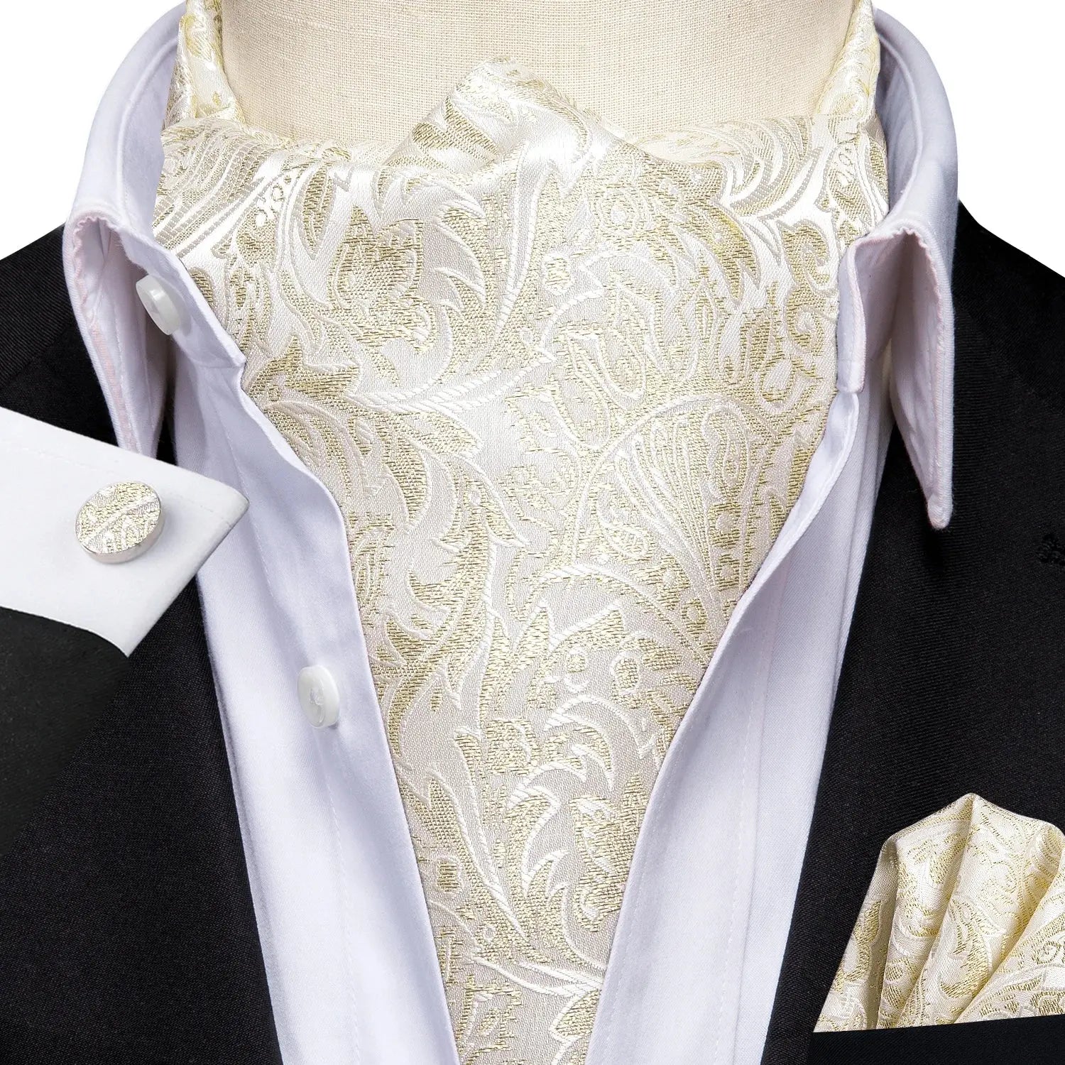 Golden Hour Ascot in rich colors, perfect for ceremonial attire.