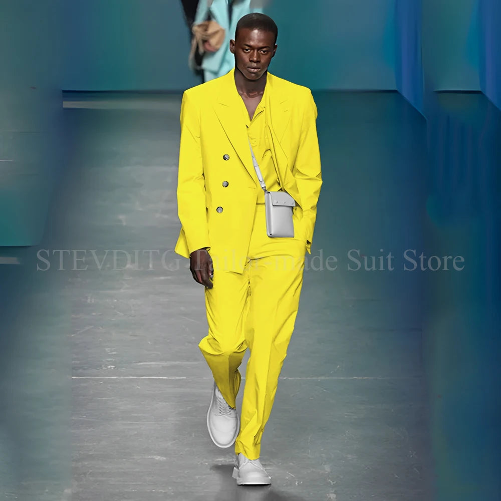 Azure Allure suit in a professional setting, perfect for business attire.