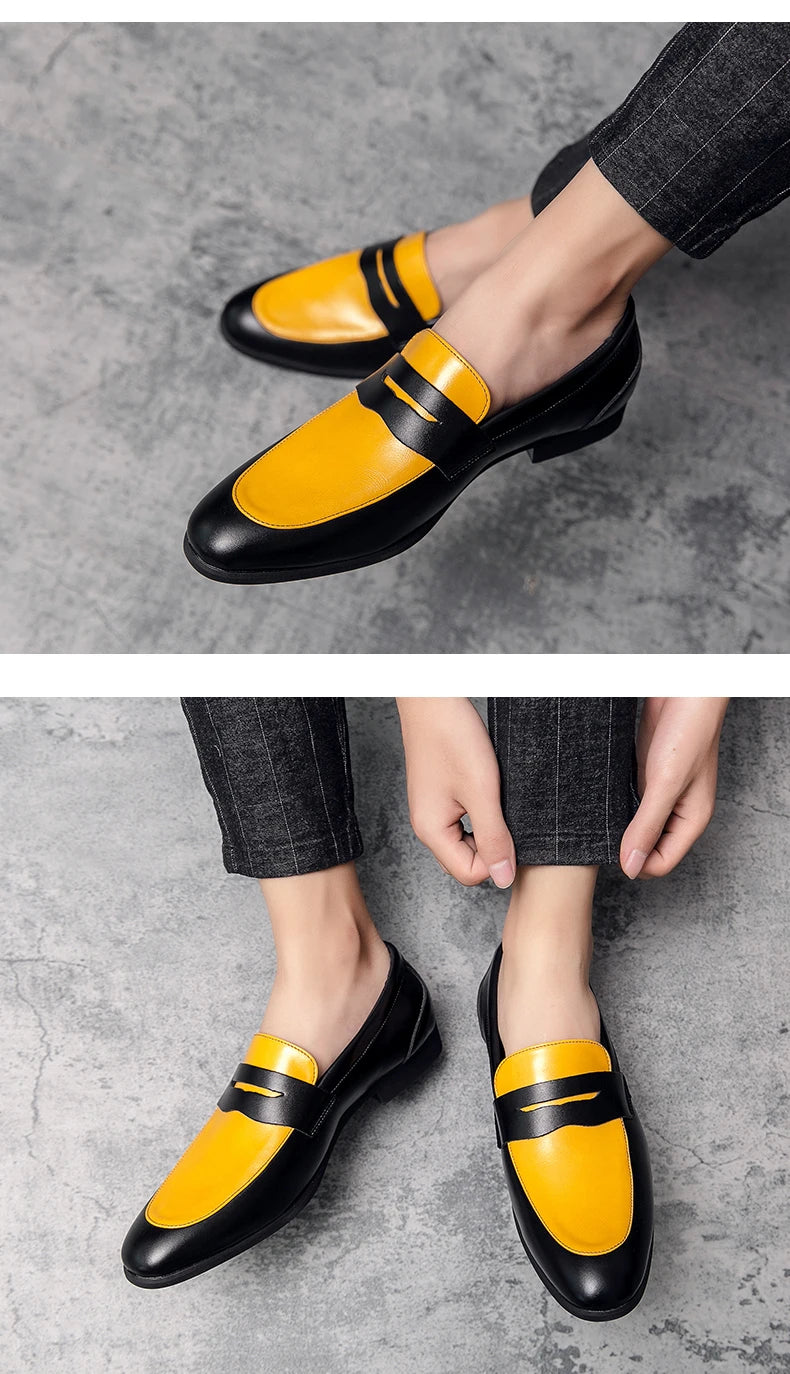 Leather slip-on loafers with cushioned footbed for all-day comfort