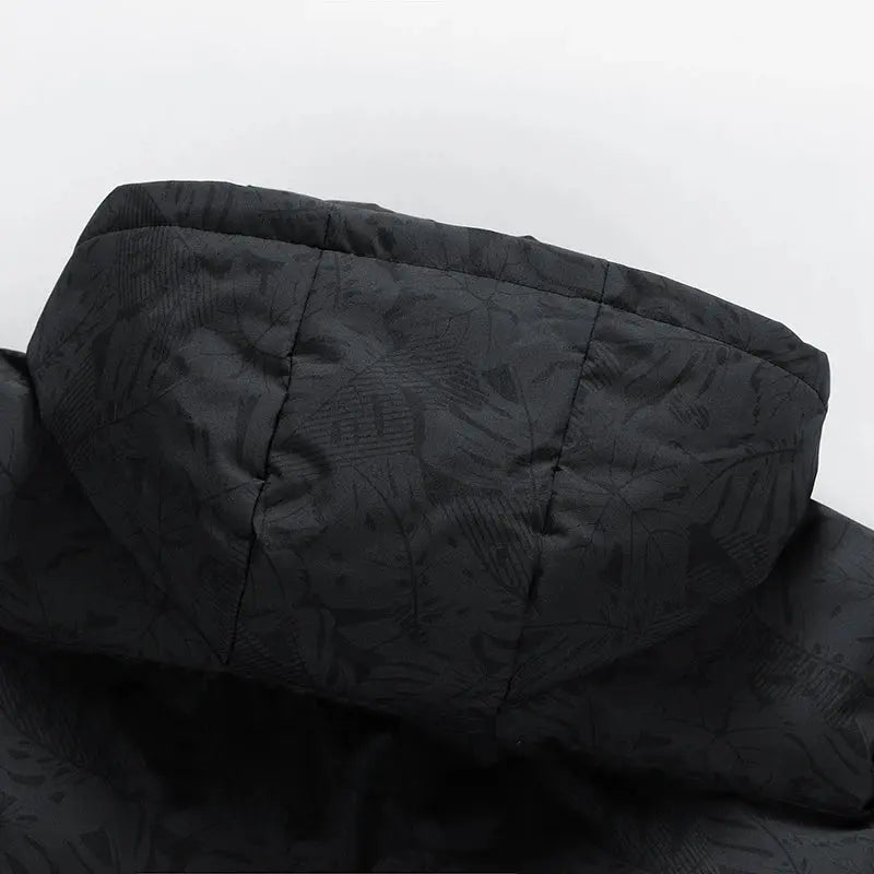 Brisk Winter Wanderer coat displayed on a hanger, emphasizing its effortless maintenance and striking design.