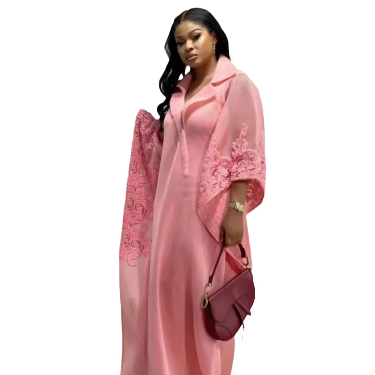 Elegant African Party Maxi Gown – 3/4 Sleeve Dashiki Dress