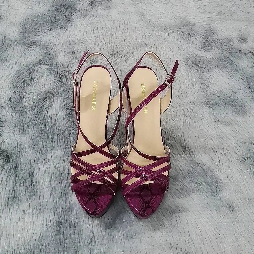 High heels with a robust platform for stability and style.