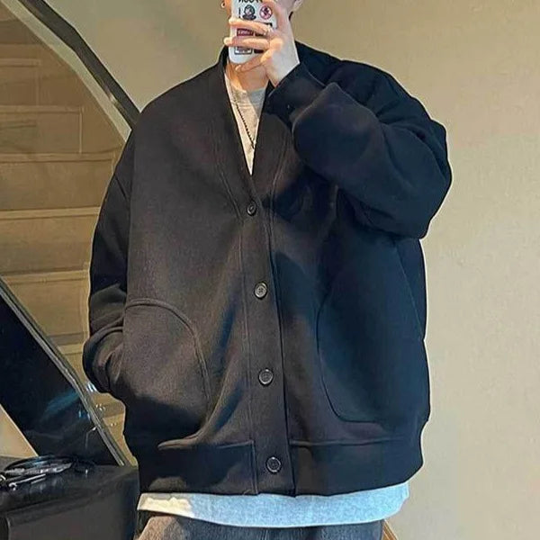 Close-up of button details on the Autumn Whisper cardigan, adding classic sophistication.