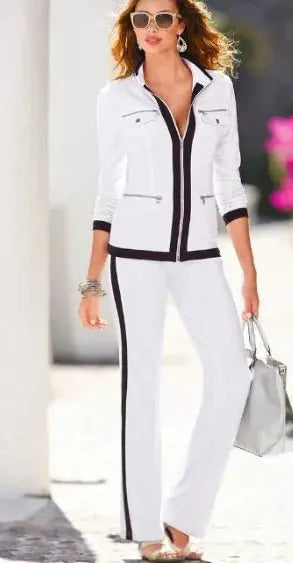 Sleek two-piece set designed for dynamic professionals seeking elegance.