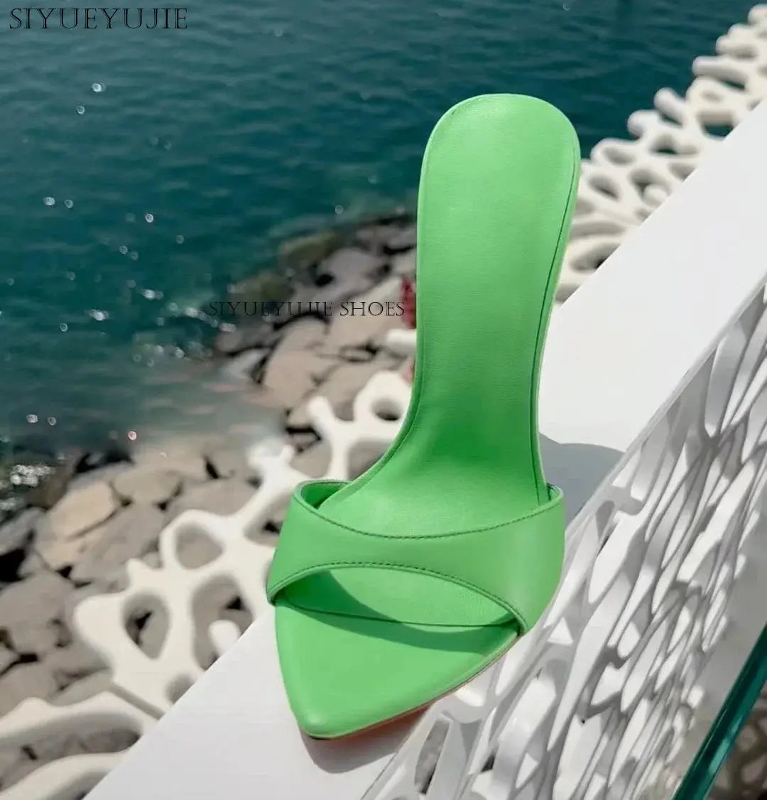 Bold leopard print heels in premium kid suede with comfortable slip-on style