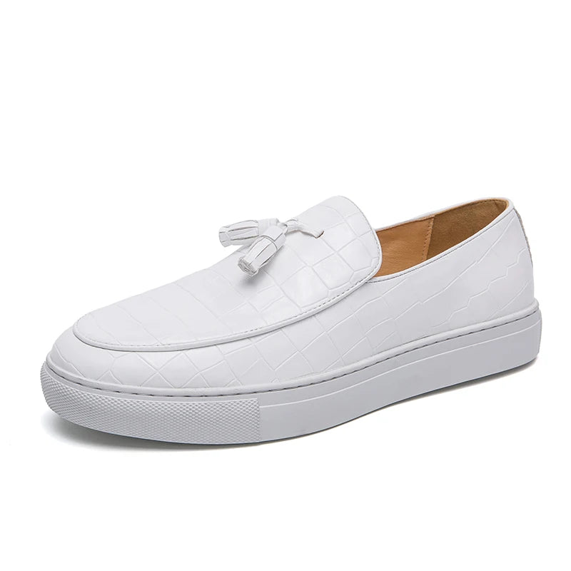 Men's casual-formal leather shoes with massage insole