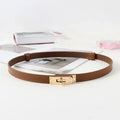Flat lay of the Whisper of Elegance Belt in black faux leather, showcasing its versatility as a fashion accessory.