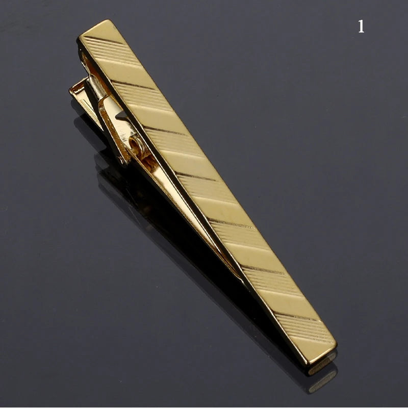 Sophisticated rose gold tie clip, perfect for boardroom.