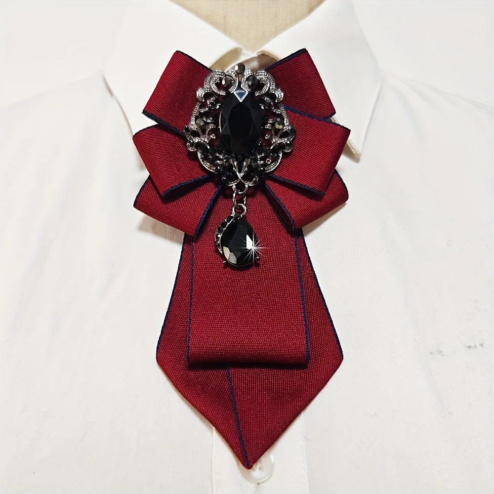 Close-up of premium knit polyester bow tie showing texture and refined minimalist Korean-inspired styling