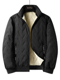 Chill-Defying Jacket in navy blue, crafted from premium polyester for warmth and style.