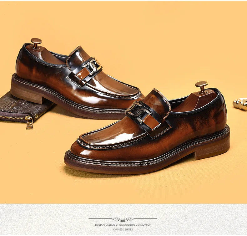 Timeless leather loafers offering polished appearance without laces