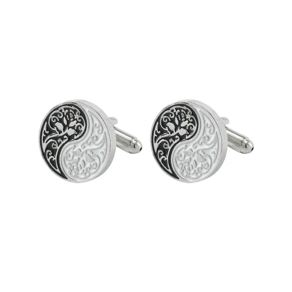 Stylish Yin Yang cufflinks perfect for modern and classic wardrobes.