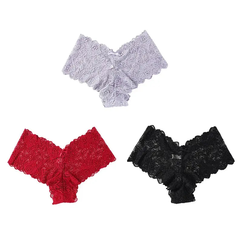 Flat lay of Whisper-Soft Lace Briefs highlighting intricate lace and soft texture.
