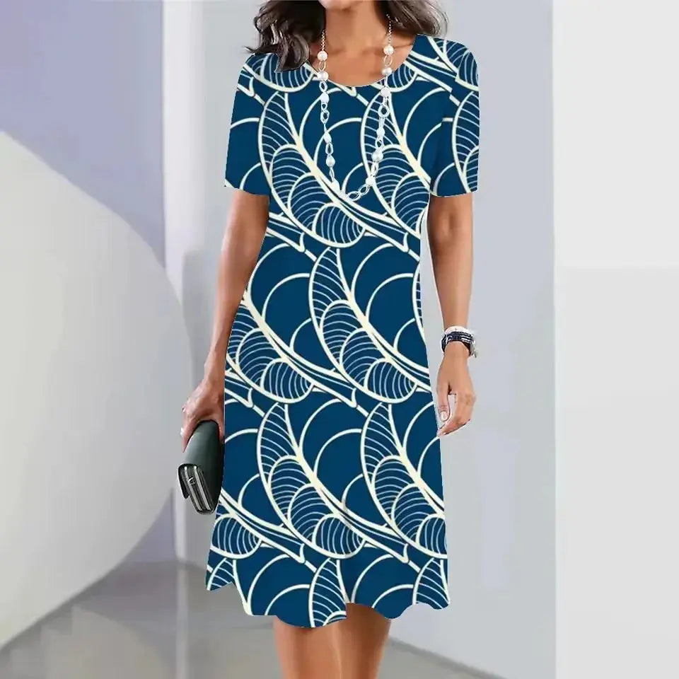 Summer Breeze Midi Dress paired with sandals, perfect for casual outings and summer events.