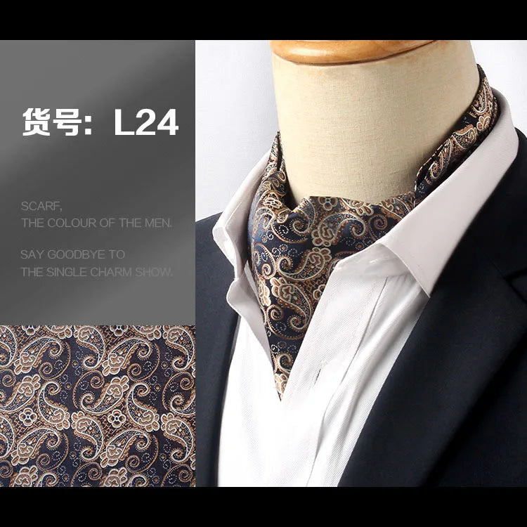 Sophisticated polka dot ascot for elevated style