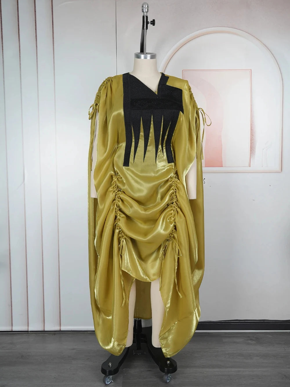 Traditional African Dresses For Women Dashiki Embroidery Maxi Robe Plus Size Boubou 2 PCS Set Clothes Wedding Party Evening Gown