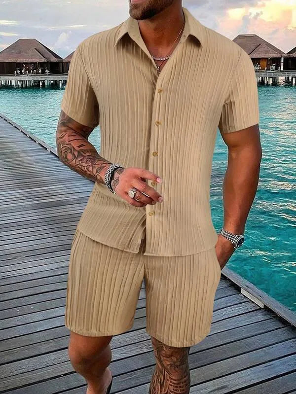 Men's Multi-Color T-Shirt & Shorts Set