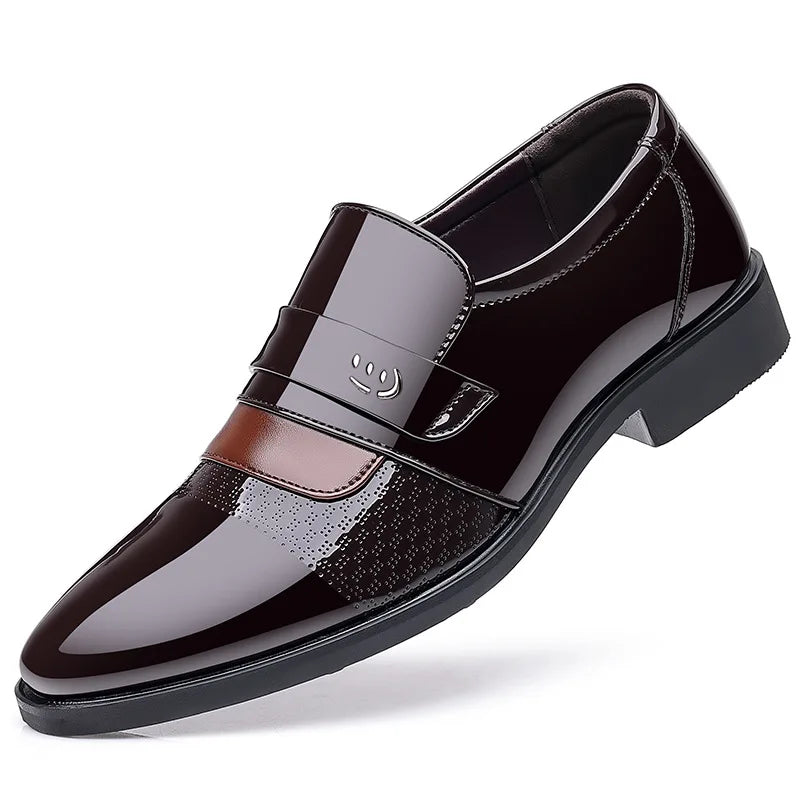 Luxury men's dress shoes with refined brogue detailing, ideal for the discerning gentleman.