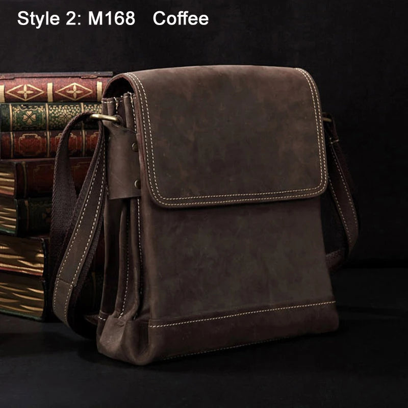 Vintage Genuine Leather Men's Messenger Bag