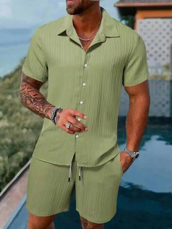 Men's Multi-Color T-Shirt & Shorts Set