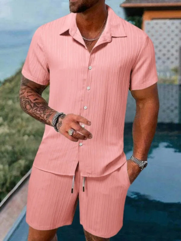 Men's Multi-Color T-Shirt & Shorts Set