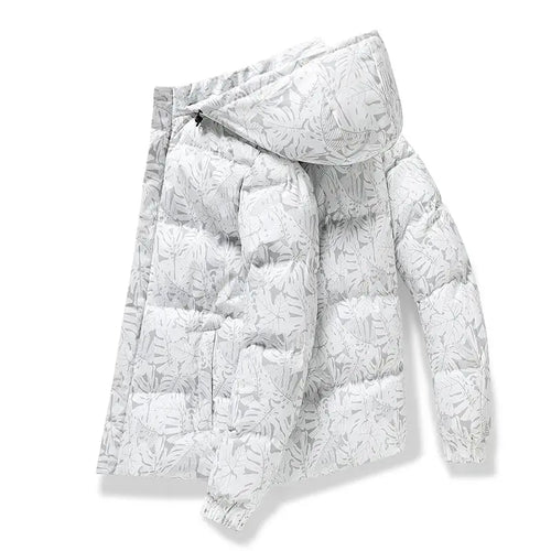Brisk Winter Wanderer coat in camouflage pattern, featuring a detachable hood and robust zipper.
