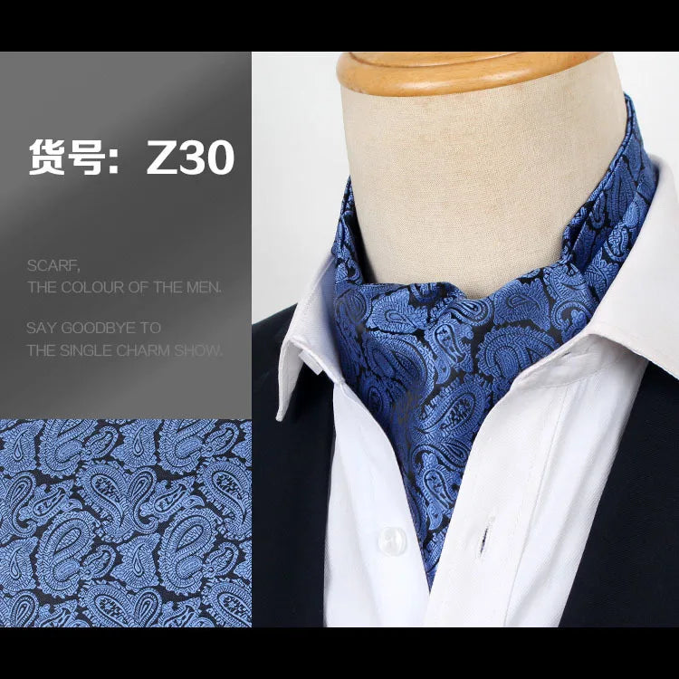 British gentleman's polka dot cravat accessory