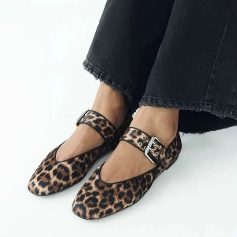 Stylish slip-on Leopard Whisper Loafers perfect for casual and semi-formal occasions.