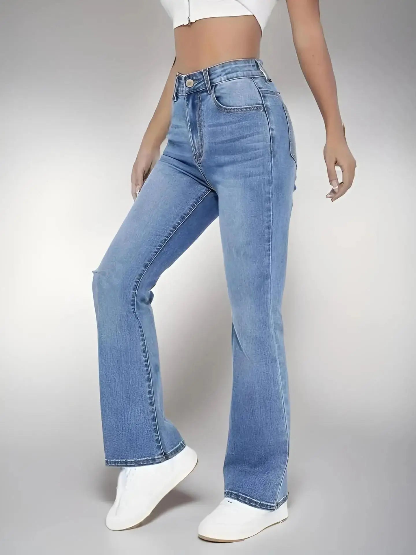 Detail shot of robust construction in Sunset Strolls Denim, emphasizing durability and everyday wearability.