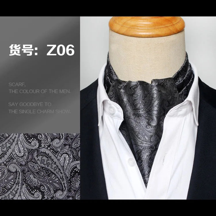 British aristocracy inspired polka dot cravat tie