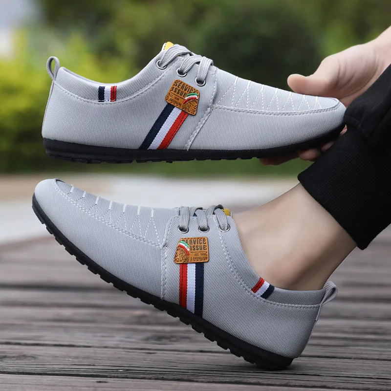 Close-up of ergonomic fit driving shoes showcasing refined aesthetics and modern design.