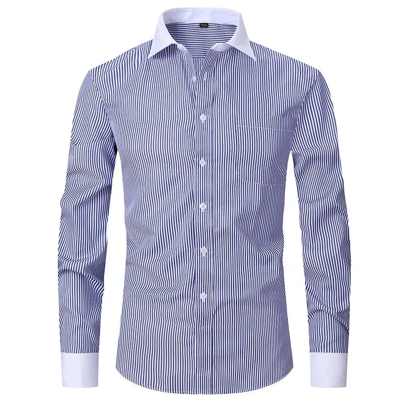 Close-up of the tailored seams on the Signature White Shirt.