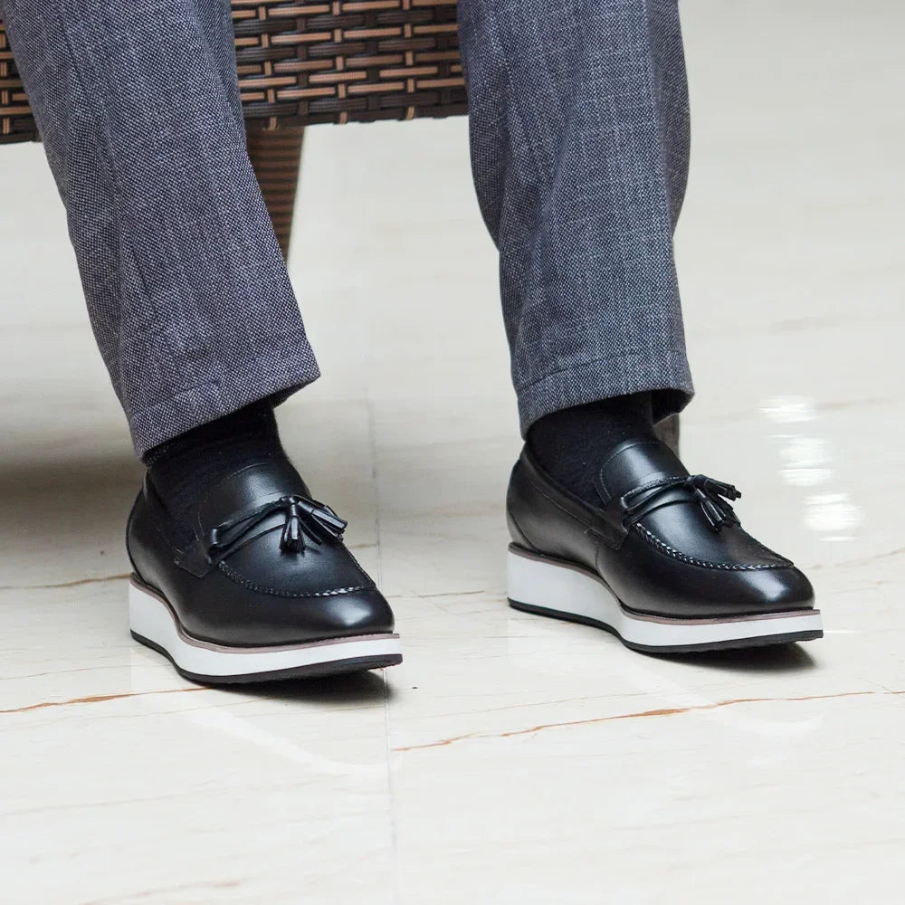 Versatile brown calfskin loafers transitioning from office to street style with timeless design