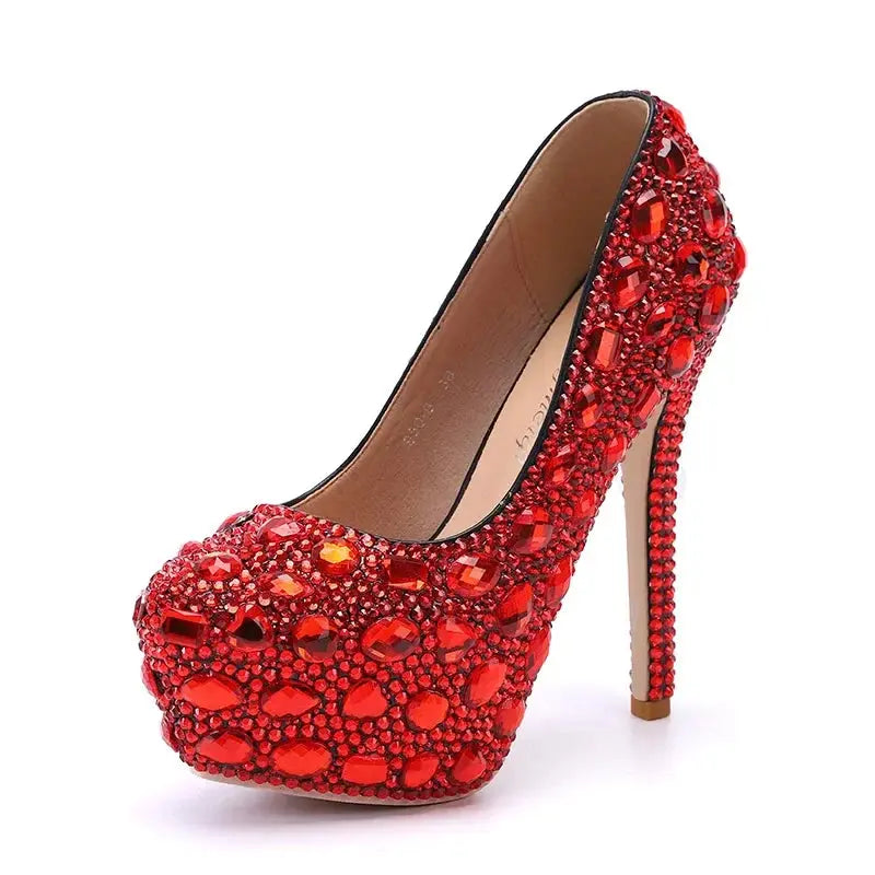 Midnight Twinkle pumps on a model, showcasing their luxurious appeal.