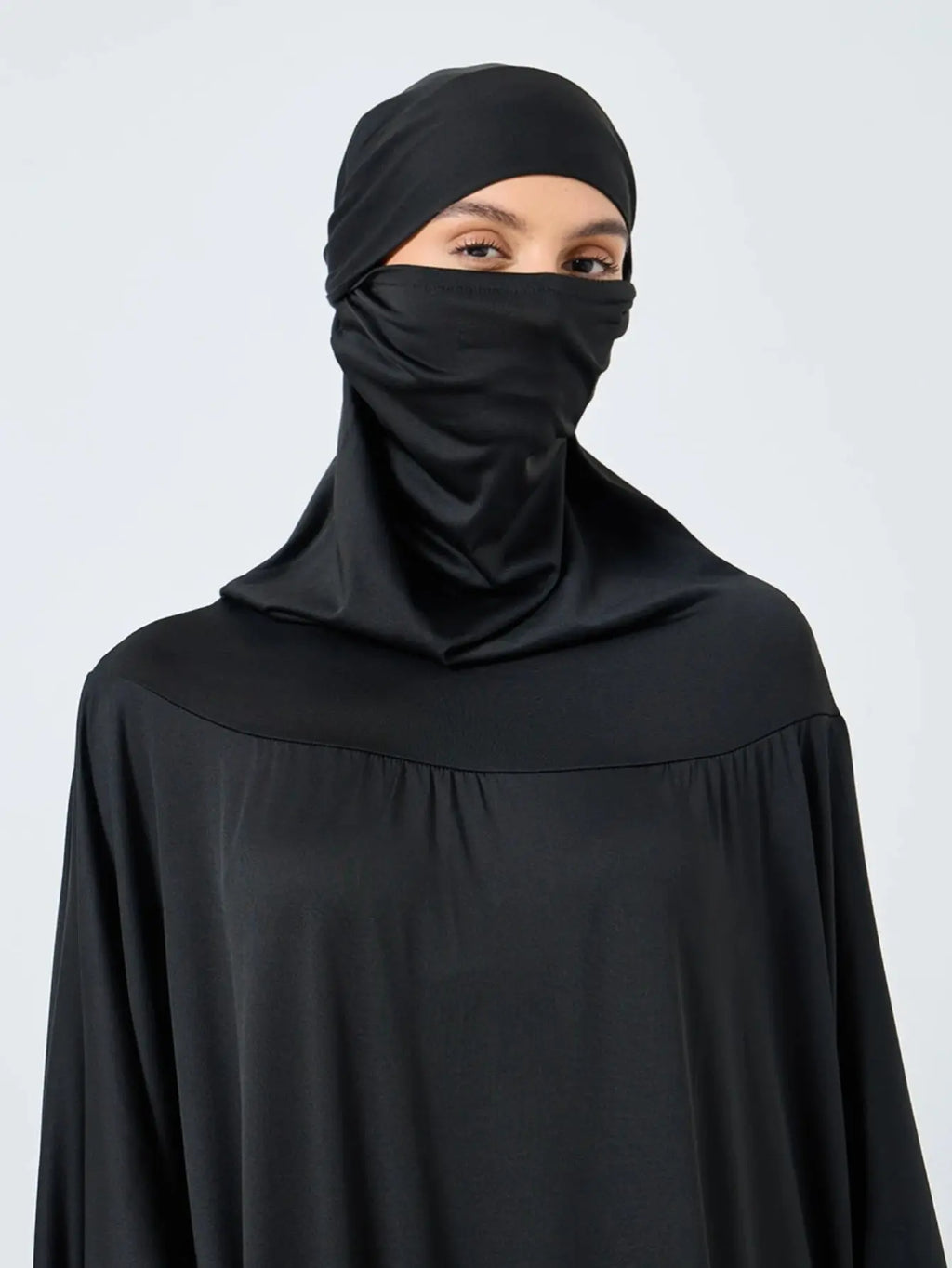 Hooded feature of the Serene Grace Abaya, serving as an instant hijab.